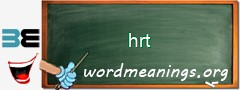 WordMeaning blackboard for hrt